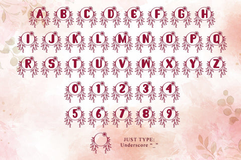 Florista Monogram Font Afandi Studio 