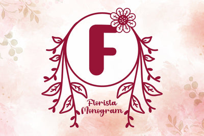 Florista Monogram Font Afandi Studio 