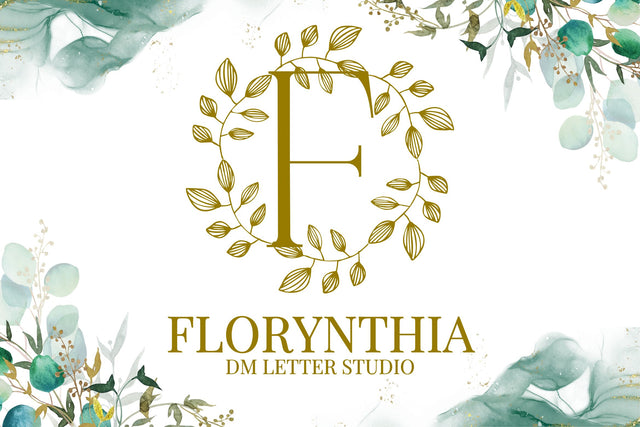Florynthia Monogram Font Dm Letter Studio 
