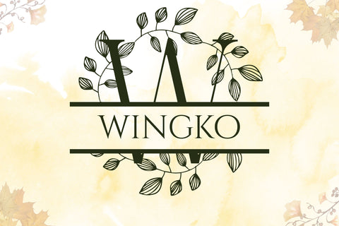 Florynthia Split Monogram Font Dm Letter Studio 