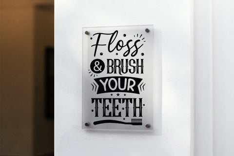 Floss & Brush Your Teeth | Funny Bathroom SVG SVG CraftLabSVG 