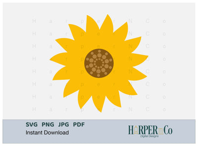 Flower 4 SVG PNG Cut EPS File SVG HarperNCo 