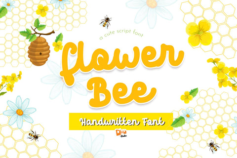 Flower Bee Font Dm Letter Studio 