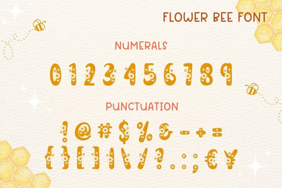 Flower Bees - Cute Display Font Font AnningArts Design 