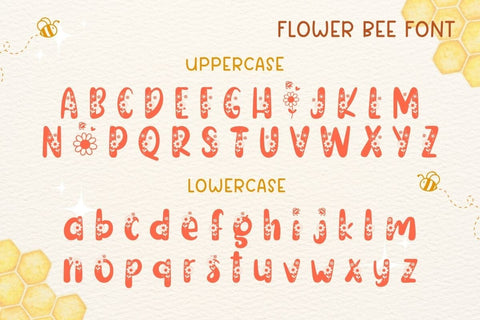 Flower Bees - Cute Display Font Font AnningArts Design 