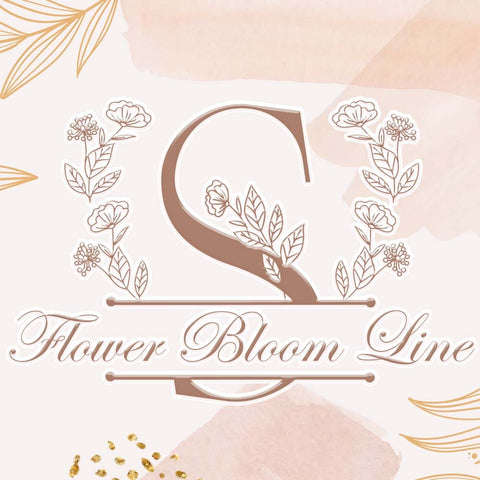 Flower Bloom Line Monogram Font Dm Letter Studio 