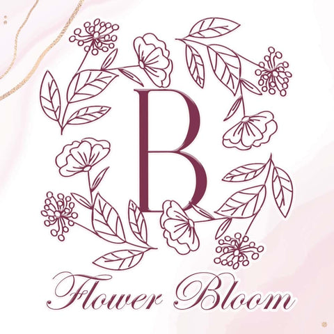 Flower Bloom Monogram Font Dm Letter Studio 