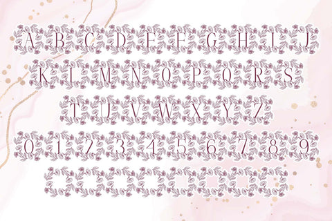 Flower Bloom Monogram Font Dm Letter Studio 