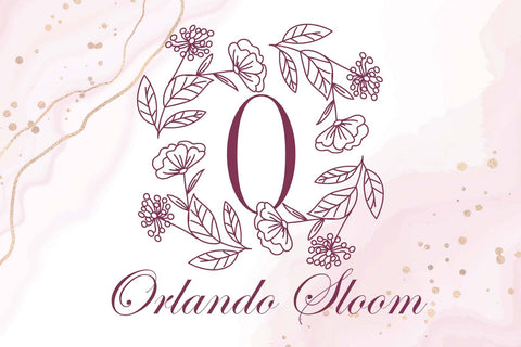 Flower Bloom Monogram Font Dm Letter Studio 