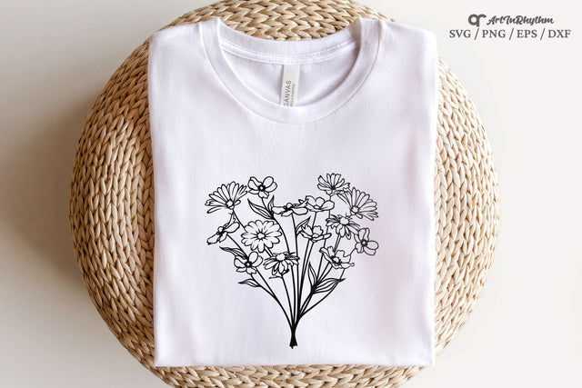 Flower Bouquet Svg, Flowers Svg, Wildflowers Svg, Floral Svg SVG Artinrhythm shop 