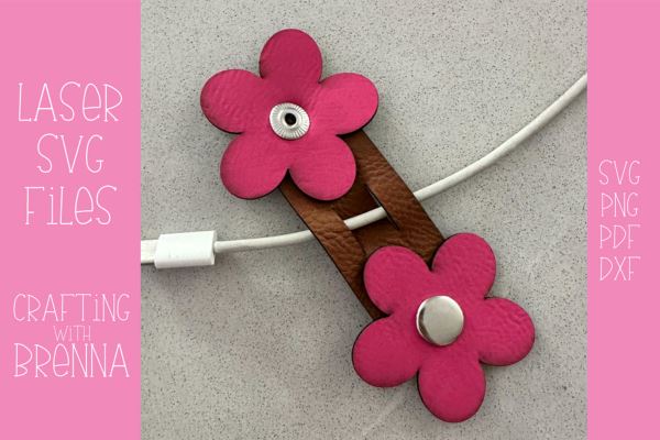 Flower Cable Organizer Laser SVG File SVG Crafting With Brenna 