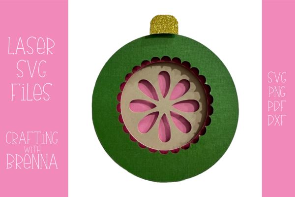 Flower Center Ornament Laser SVG File SVG Crafting With Brenna 