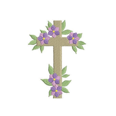 Flower Cross Embroidery Design Embroidery/Applique DESIGNS Creatively Embroidery 