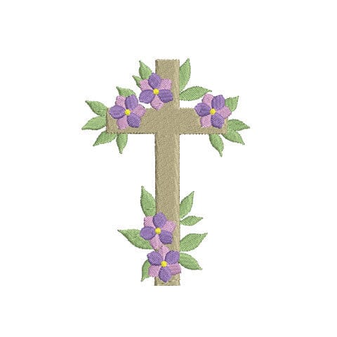 Flower Cross Embroidery Design Embroidery/Applique DESIGNS Creatively Embroidery 
