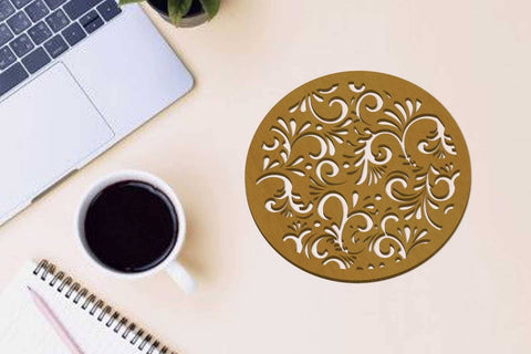 Flower Cupcoasters Bundle, Onelayered Template SVG LaserCutano 