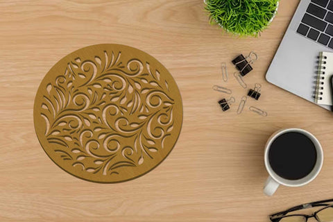 Flower Cupcoasters Bundle, Onelayered Template SVG LaserCutano 