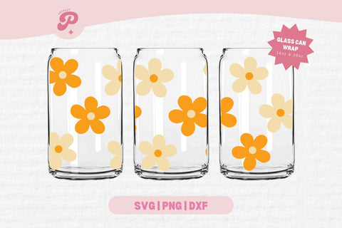 Flower Daisy Glass Can SVG SVG Totally Posie 