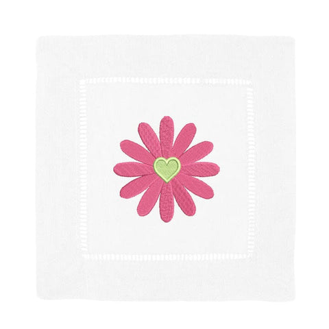 Flower Daisy with Heart Machine Embroidery Design Embroidery/Applique DESIGNS Creatively Embroidery 