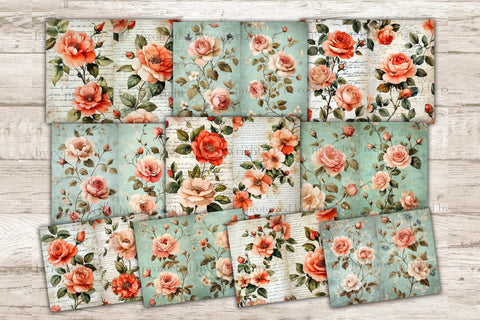 Flower Dreams Junk Journal Kit | Botanical Scrapbook Paper SVG GlamArtZhanna 