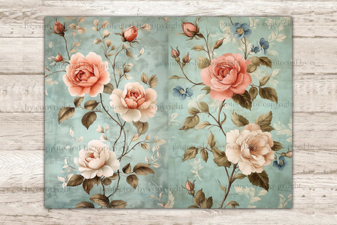 Flower Dreams Junk Journal Kit | Botanical Scrapbook Paper SVG GlamArtZhanna 