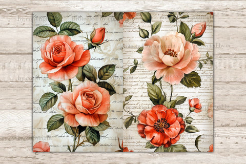 Flower Dreams Junk Journal Kit | Botanical Scrapbook Paper SVG GlamArtZhanna 