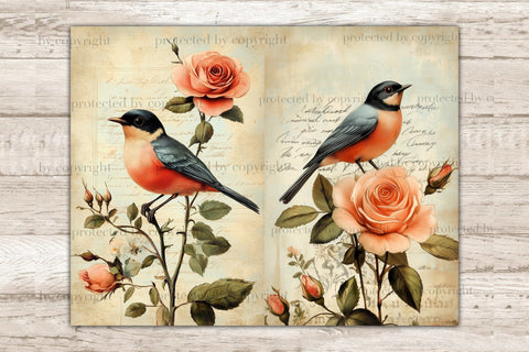 Flower Dreams Junk Journal Pages | Floral Ephemera SVG GlamArtZhanna 