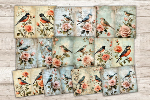 Flower Dreams Junk Journal Pages | Floral Ephemera SVG GlamArtZhanna 