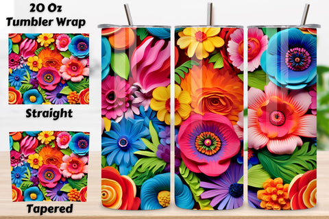 Flower Festival Tumbler Wrap, Seamless Design PNG, Floral Fiesta Tumbler Wrap, Seamless PNG Design Sublimation FloridPrintables 