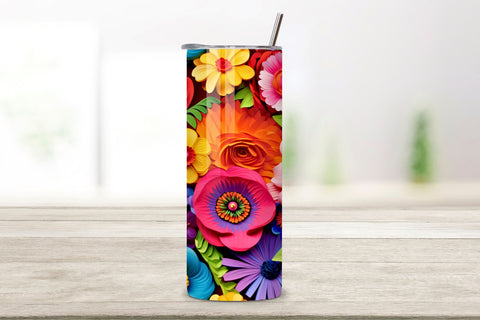 Flower Festival Tumbler Wrap, Seamless Design PNG, Floral Fiesta Tumbler Wrap, Seamless PNG Design Sublimation FloridPrintables 