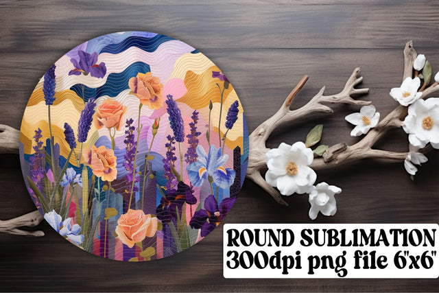 Flower Festivity Ornaments Car Coaster Decor Keychain PNG Sublimation afrosvg 