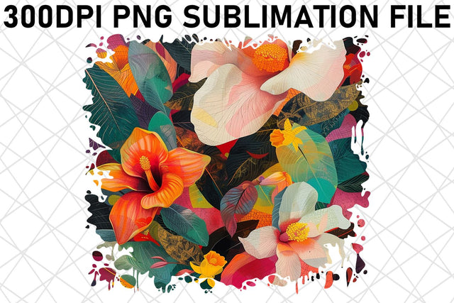 Flower Finesse tshirt Design Vibrant Color Sublimation afrosvg 