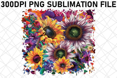 Flower Finesse tshirt Vibrant Color Sublimation afrosvg 