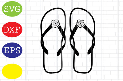 Flower Flip Flops Svg, Beach Svg, Vacation Trip Svg, Jpg, Eps, Dxf Files SVG DigitalSvgFiles 