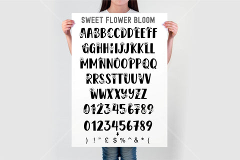 Flower Font Svg, Otf, Ttf | Sweet Flower Bloom | Spring Font | Floral Letters Svg | Elegant Floral Font | Flower Glyphs Font TonisArtStudio 
