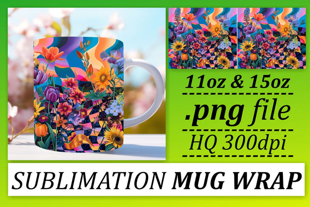 Flower Frenzy Cup Sublimation Sublimation afrosvg 