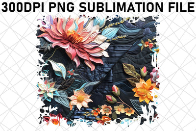 Flower Frenzy Sublimation Vibrant Color Sublimation afrosvg 