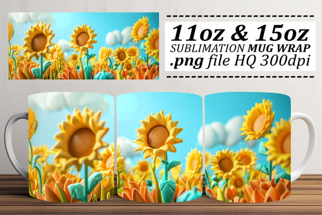 Flower Garden Cup Design - Vibrant Blooms in Sublimation Sublimation afrosvg 