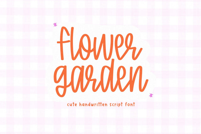 Flower Garden - Cute Script Font Font KA Designs 