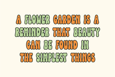 Flower Garden - Retro Groovy Font Font Masyafi Studio 