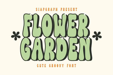 Flower Garden - Retro Groovy Font Font Masyafi Studio 