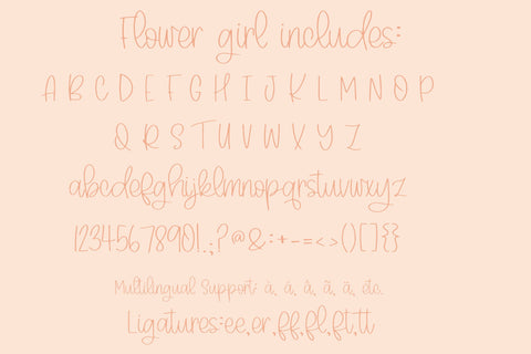 Flower Girl, Cute Handwritten Font for Cricut, Cursive Script Font Designing Digitals 
