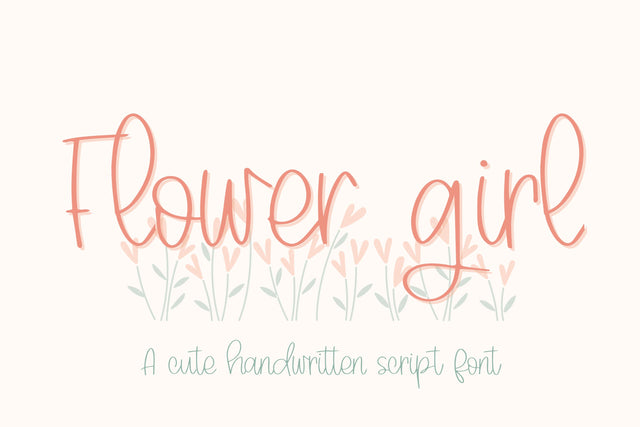 Flower Girl, Cute Handwritten Font for Cricut, Cursive Script Font Designing Digitals 