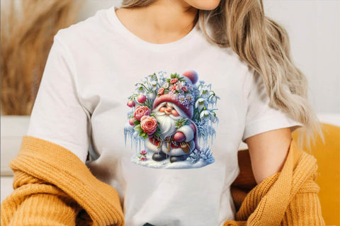 Flower Girl Gnomes Sublimation Clipart Bundle Sublimation SVGArt 