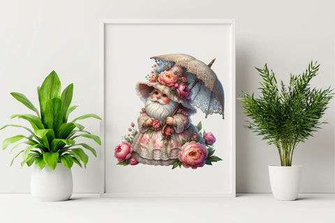 Flower Girl Gnomes Sublimation Clipart Bundle Sublimation SVGArt 