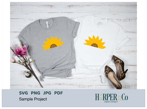Flower Half 4 SVG PNG Cut EPS File SVG HarperNCo 