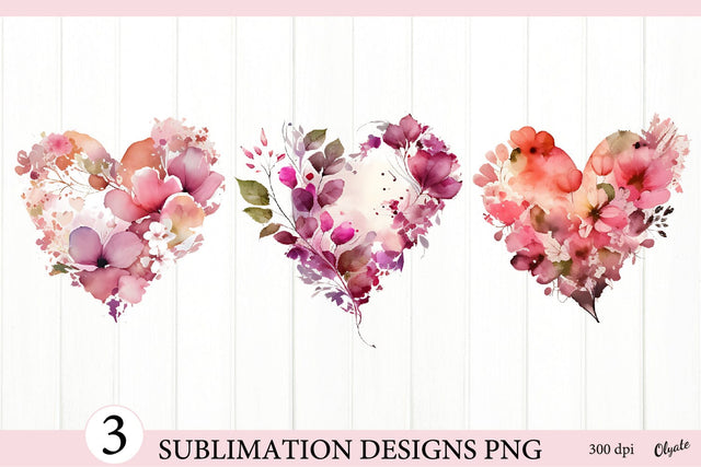 Flower heart Clipart PNG. Wedding Sublimation PNG Sublimation Olga Terlyanskaya 