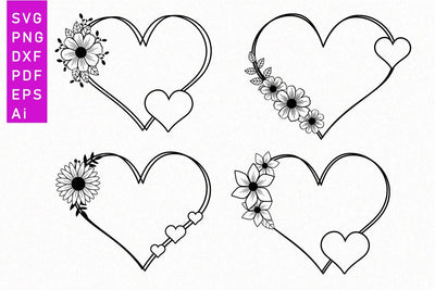 Flower Heart SVG, Floral Heart SVG, Hearts SVG, Valentines Day SVG T shirt Design, Valentine Quote SVG, Love Quotes SVG, Wedding And Family SVG, Valentine's Sublimation PNG Designs SVG D2PUTRI Designs 