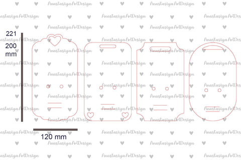 Flower holder laser cut, Gift Bouquet Holder SVG AnastasiyaArtDesign 