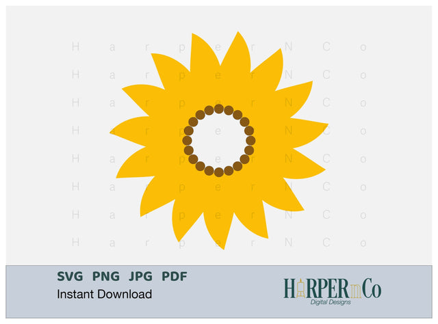 Flower Initial 2 SVG PNG Cut EPS File SVG HarperNCo 