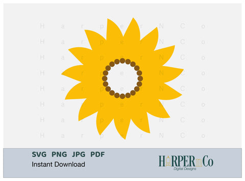 Flower Initial 2 SVG PNG Cut EPS File SVG HarperNCo 
